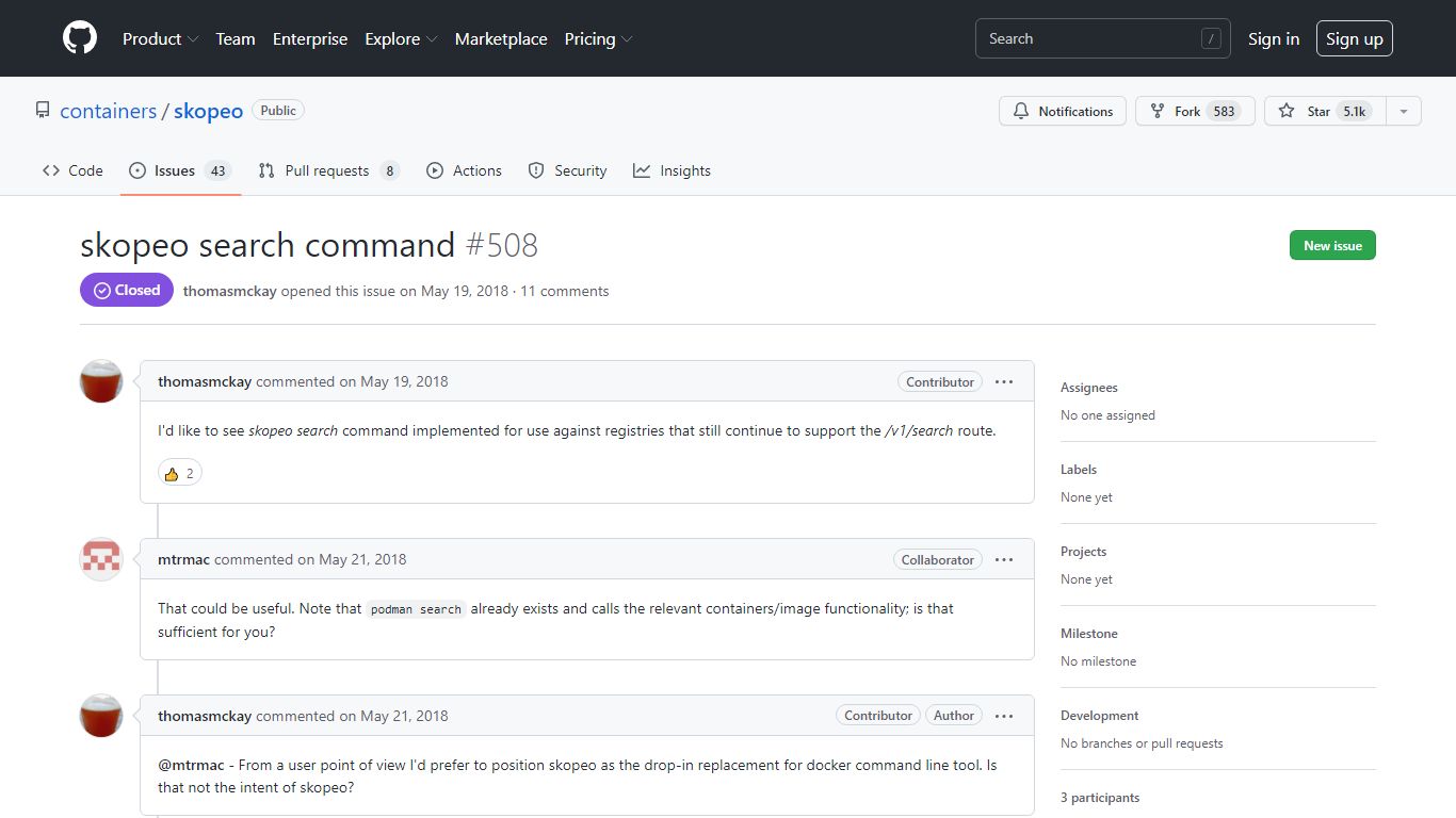 skopeo search command · Issue #508 · containers/skopeo · GitHub